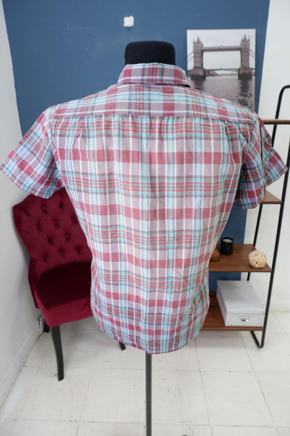 Рубашка Uniqlo с коротким рукавом 44 размер