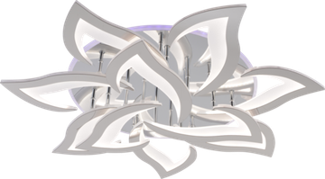 Светодиодная люстра 180W+14W 3000К-6000К RGB 8028/7+3 CHR хром Profit Light