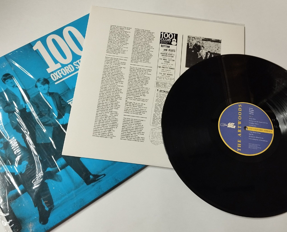 Винтажная виниловая пластинка LP The Artwoods 100 Oxford Street (Italy 1998)