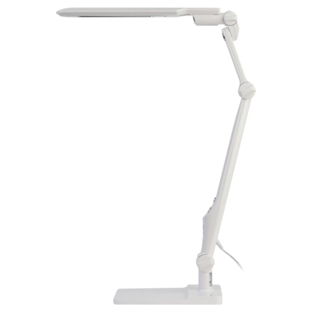 Настольный светильник ЭРА NLED-497-12W-W светодиодный на струбцине и с основанием белый | Светодиодные настольные лампы