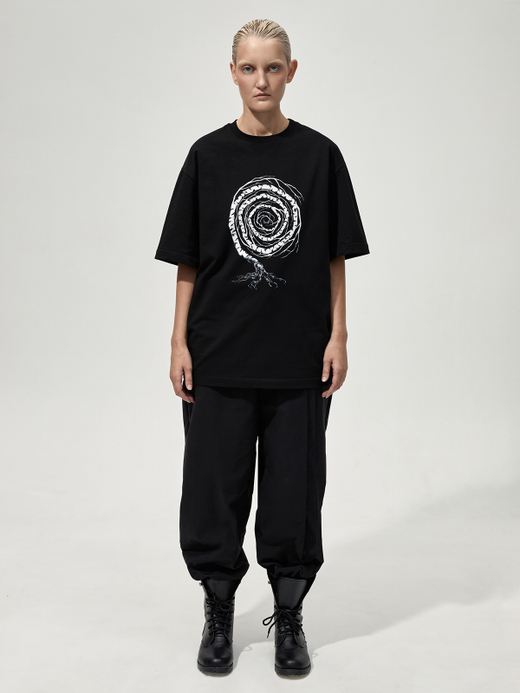 Футболка с принтом "Некому березу заломати". Черная