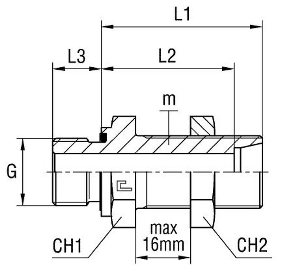 Штуцер FDE DL22 BSP 3/4 (корпус)