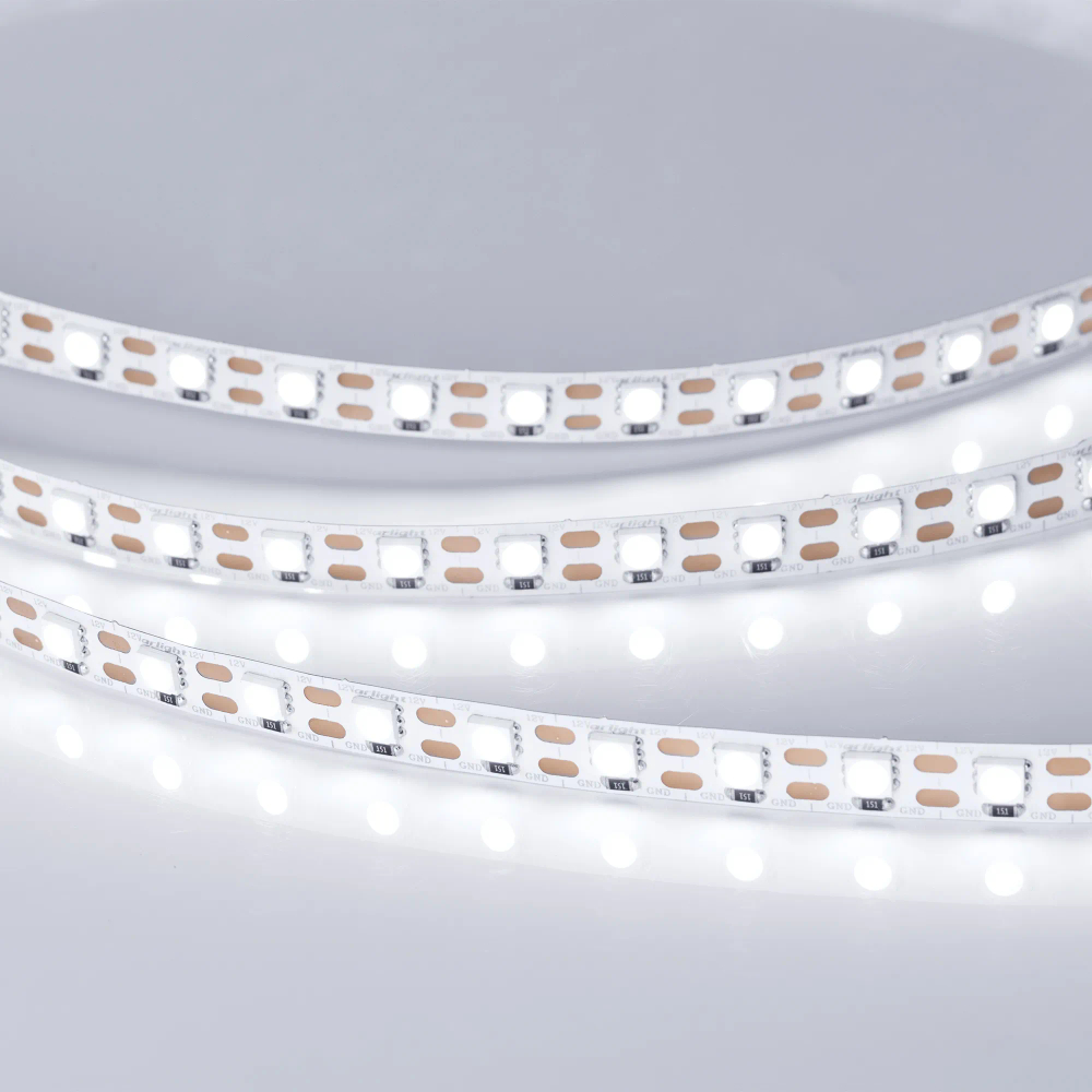 Светодиодная лента RT 2-5000 12V Cx1 White6000 2x (5060, 360 LED, LUX) (Arlight, 15.6 Вт/м, IP20) 011705