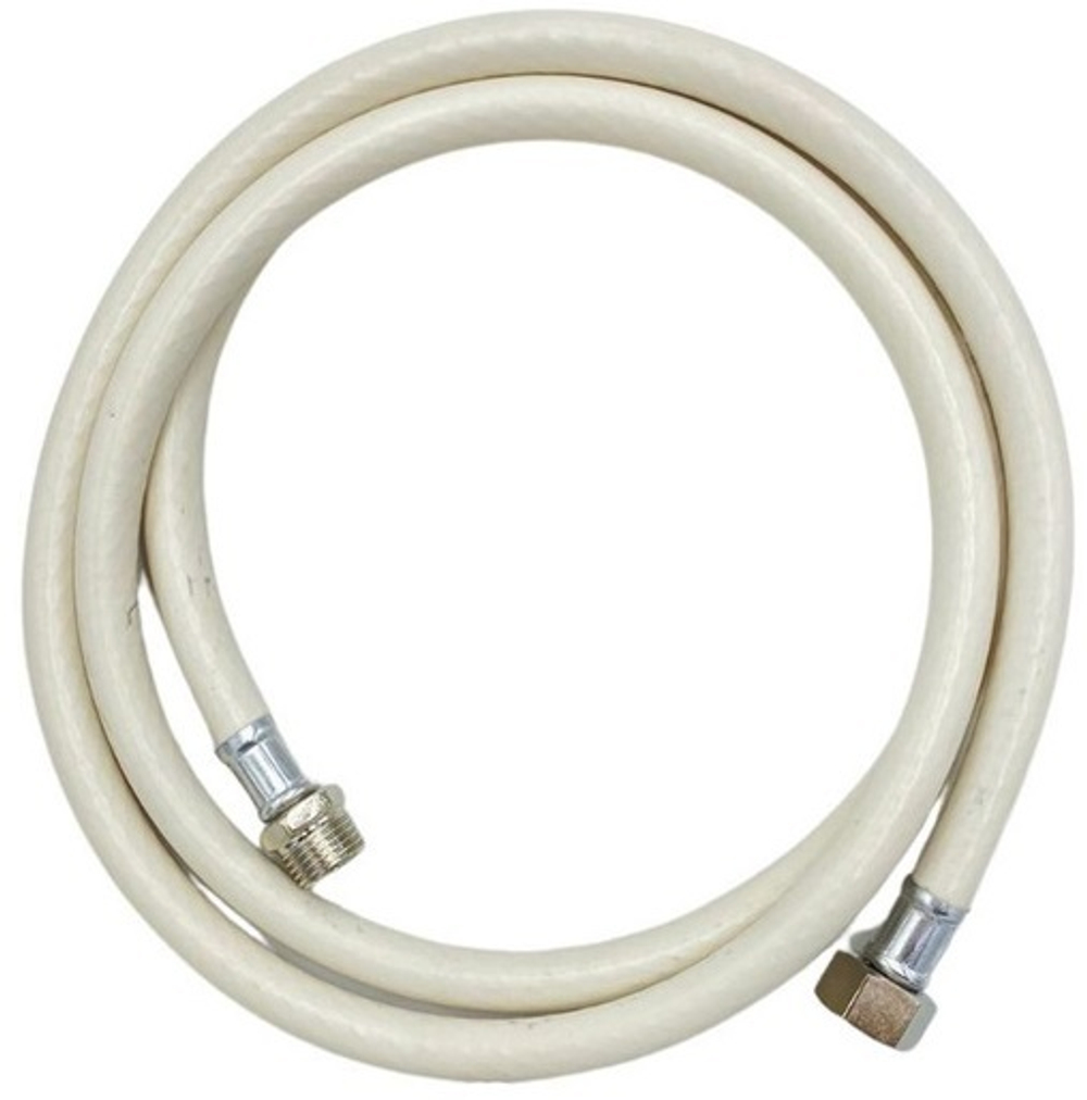 Шланг газовый 2,0 м КИТ резина 1/2" гайка-штуцер, 9 мм (белый)