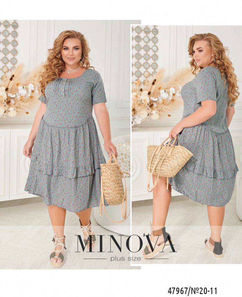 Платье 20-11-Бирюзовый Minova Платье 20-11-Бирюзовый Minova