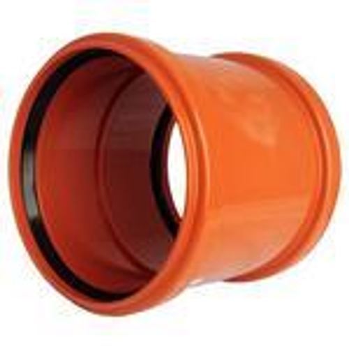 Муфта двухраструбная VALFEX 110мм PP-H рыжая для нар. канализ. (1/60), арт. 30106110