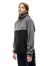 Толстовка Асфальт Флис "ЗАЛЕСЬЕ - Мох" Черный/Серый