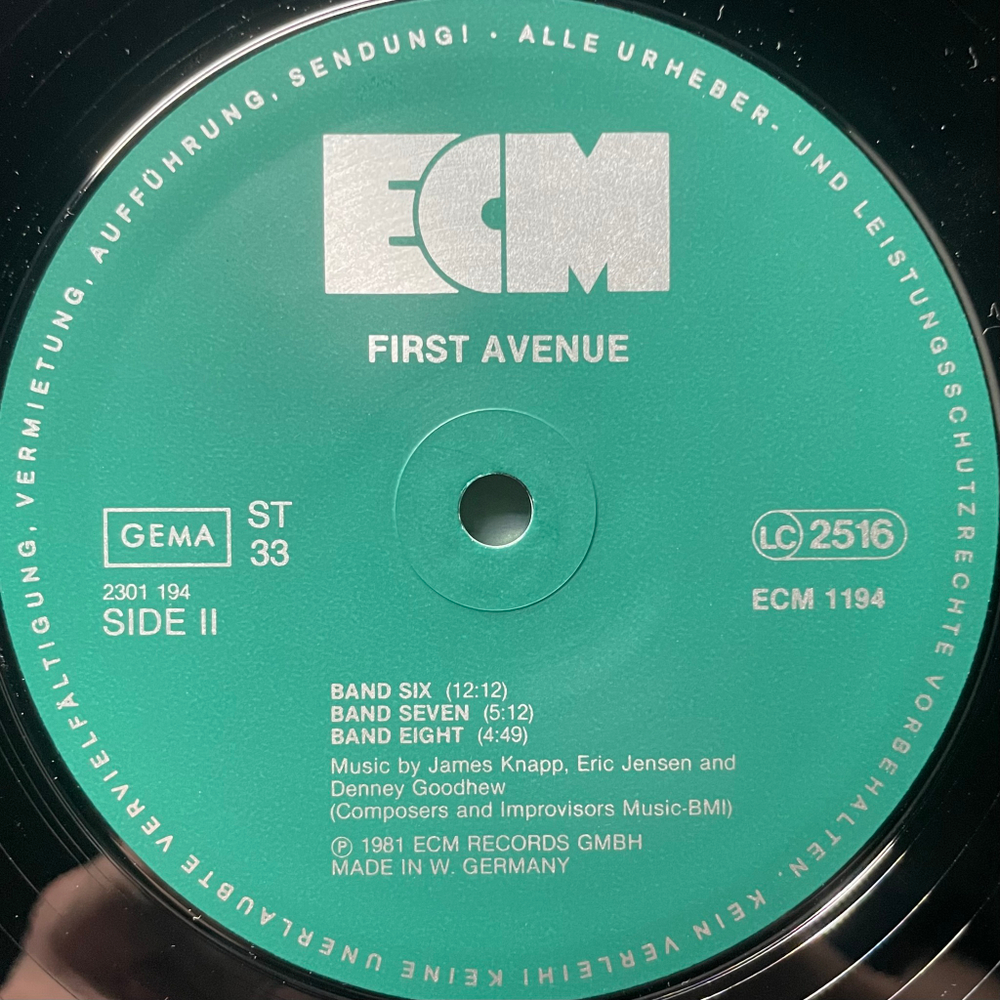 First Avenue – First Avenue (германия 1981г.) ECM
