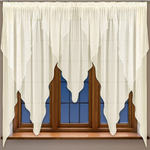 Занавеска "Ф. АГНЕС", цвет шампань, на шторной ленте, Польша.