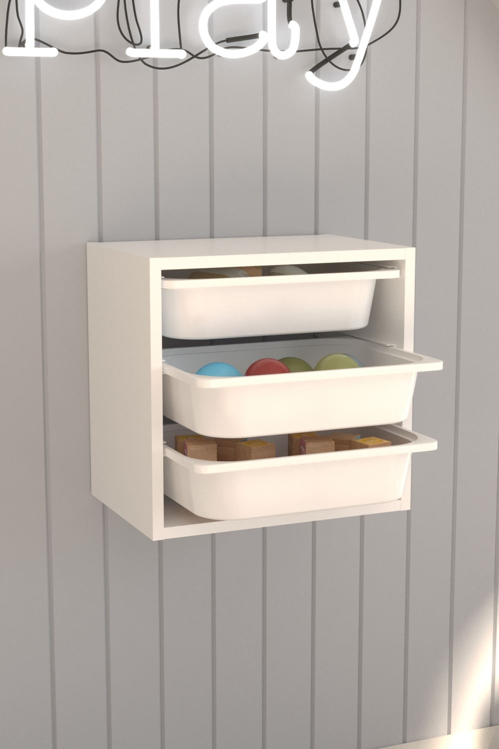 Стеллаж BEYZA подвесной - белый