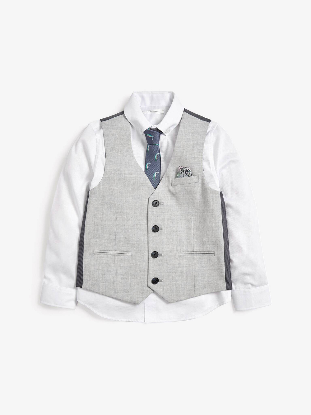 Комплект из трех предметов для мальчика Next A18-314, Серый, Белый