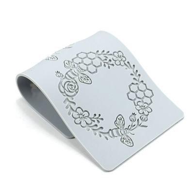 Силиконовый коврик для декора "Венок из цветов" LFM-133