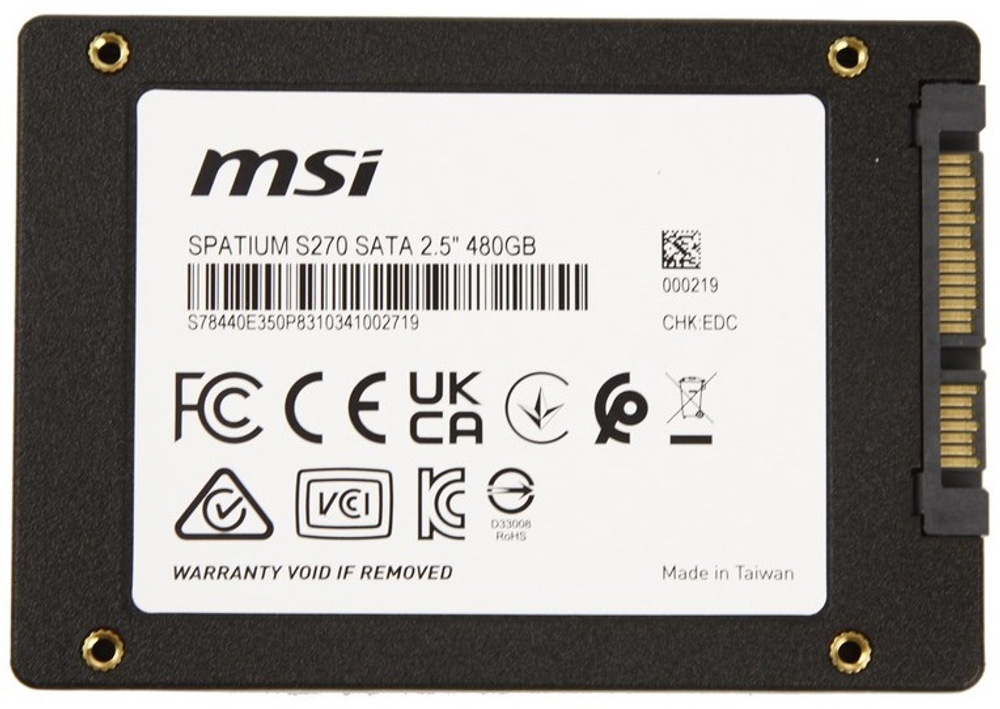 SSD MSI SPATIUM S270 480 Гб