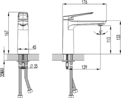 Смеситель для раковины STWORKI Вирклунд S05010CR хром