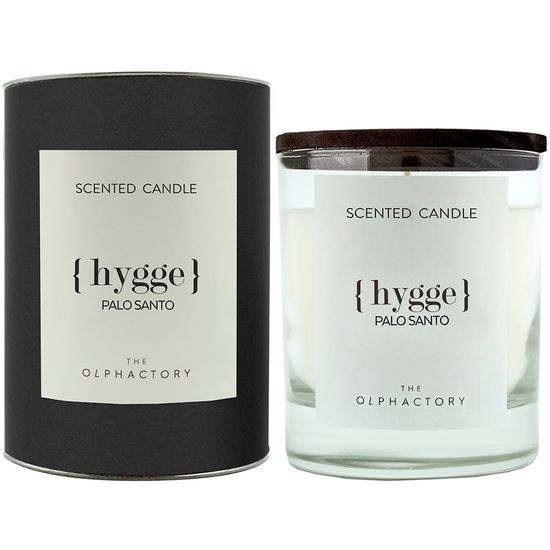 Свеча ароматическая the olphactory, hygge, palo santo, 40 ч