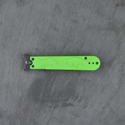 Нож складной Перемен Зубры зеленый (блеквош)