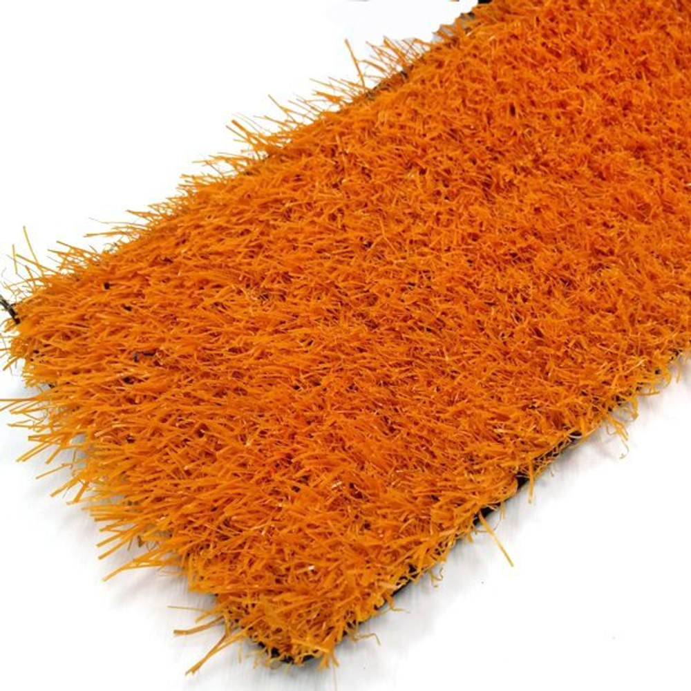 Трава искусственная "Деко" оранжевая, ширина 2м, рулон 25м, 50 кв.м