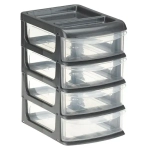 Универсальный бокс средний (4 секции) Графитовый