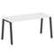 Metal System Стол письменный на А-образном м/к БА.СП-4 Белый/Металл Антрацит 1600*720*750