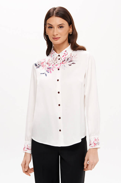 23416 Блузка женская (молочный)