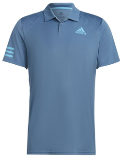 Мужское поло теннисное Adidas Club 3STR Polo - altered blue/sky rush