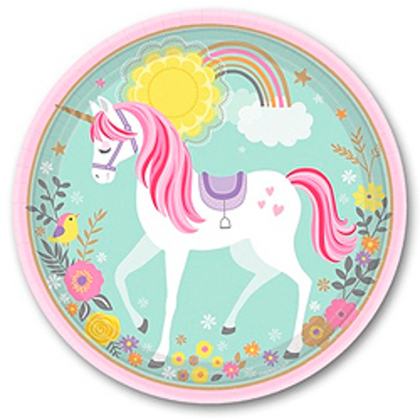 Тарелка-Единорог-Нежный-23см-8шт