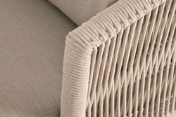 "Верона" лаунж-зона 5-местная плетеная из роупа (веревки), каркас алюминиевый белый, роуп бежевый