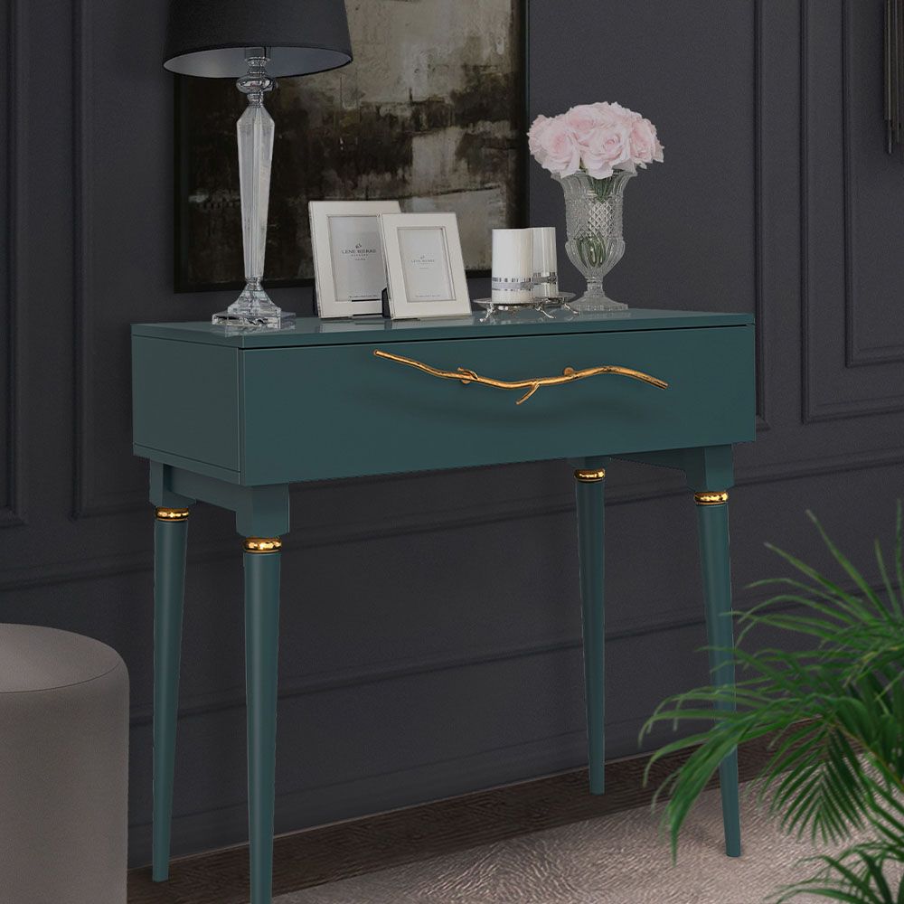 Консоль Арт Колор matte Классик Голд Зеленый бирюзовый матовый