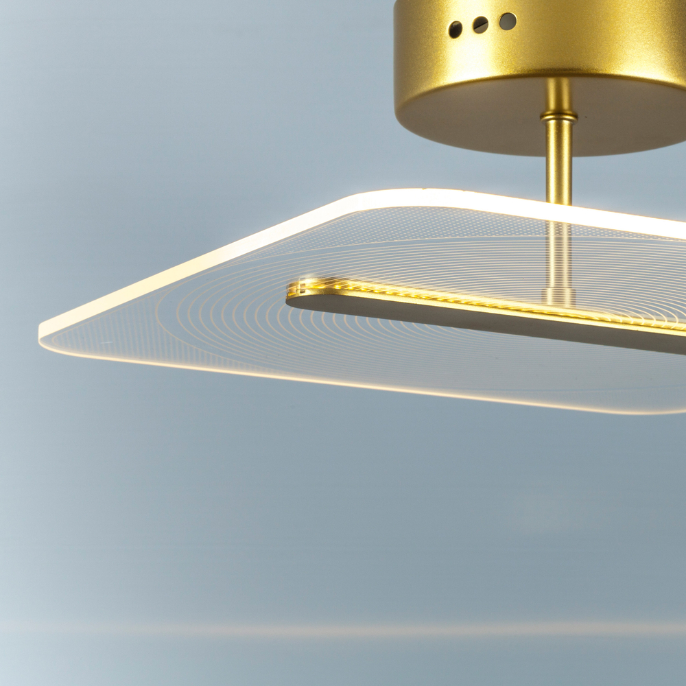 738043 Люстра ACRILE 14W LED 1236LM 120G ЗОЛОТО 3000K