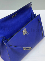 Сумка Hermes Kelly 32 синего цвета