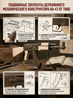 Деревянный конструктор Автомат Калашникова АК-47 (TARG)