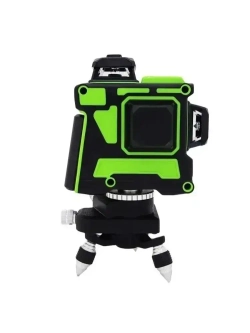 Лазерный уровень / нивелир 3D (12 линий, зеленый луч), кейс-сумка в комплекте