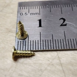 Шуруп - саморез 2,5*8мм декоративный (цвет - золото) - 50 штук