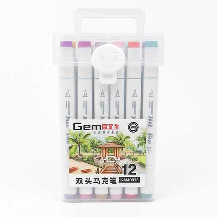 Маркеры цветные Gem 12 цветов
