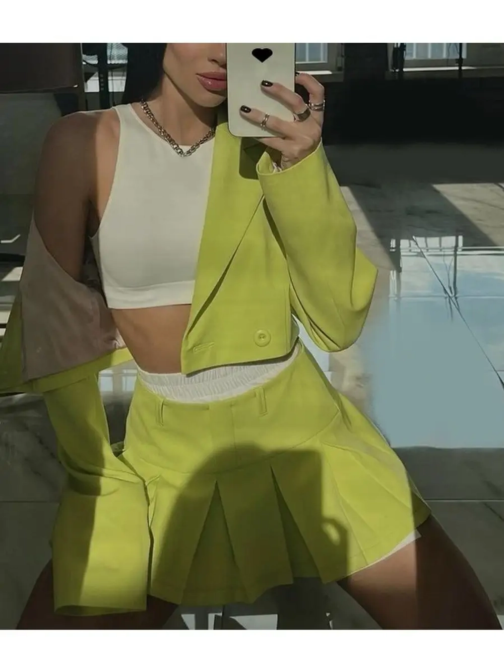 Юбка мини в складку