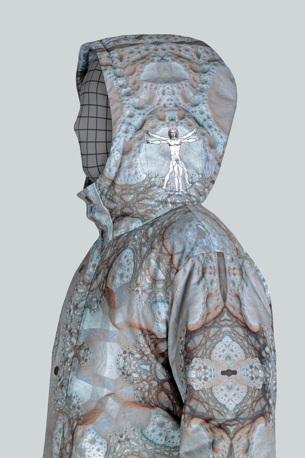 Плащ Гидроплан Демисезонный "Фрактал Да Винчи"