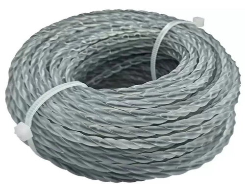 ЛЕСКА ДЛЯ ТРИММЕРА ВИТОЙ КВАДРАТ С СЕРДЕЧНИКОМ 4 мм VERTEXTOOLS 15 м (1/ 25/ 100)