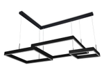 Светильник светодиодный подвесной с пультом FA6649/3 BK черный 195W 1260*1050*840 (ПДУ РАДИО 2.4G)