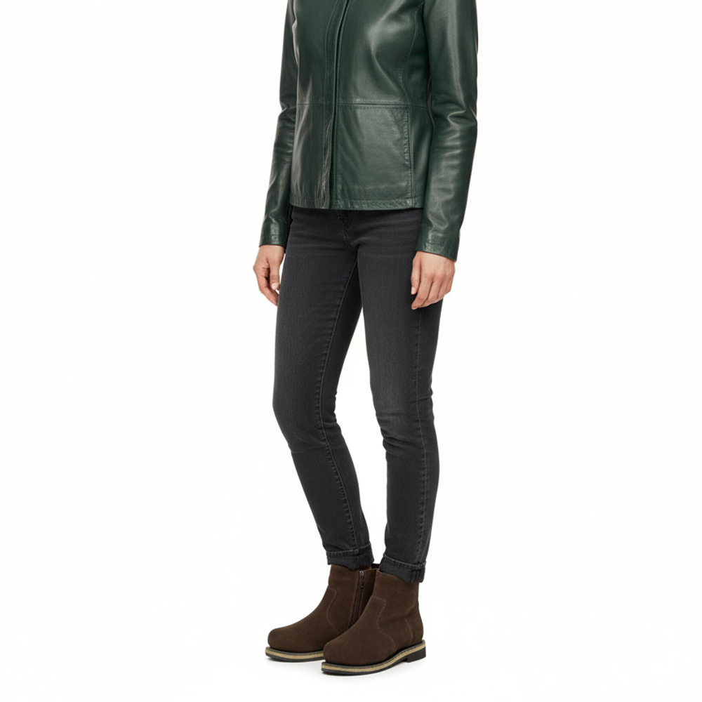 Унты-ботиночки женские из замши