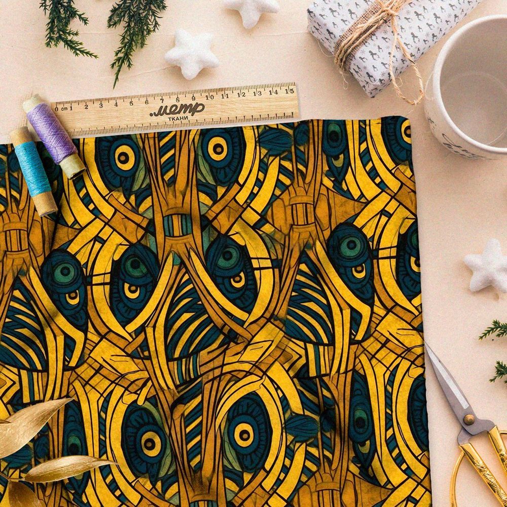 Ткань премиум Оксфорд 600D этнический флёр
