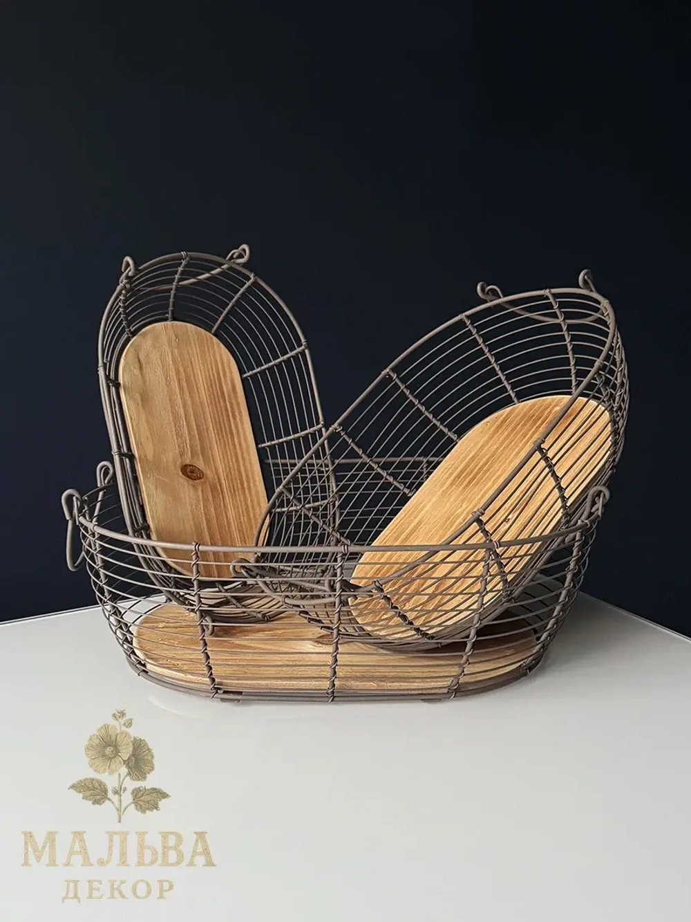 Набор из 3-х корзин "Вуден" 36x25x11 см, 32x21x9 см, 28x17x6.5 см
