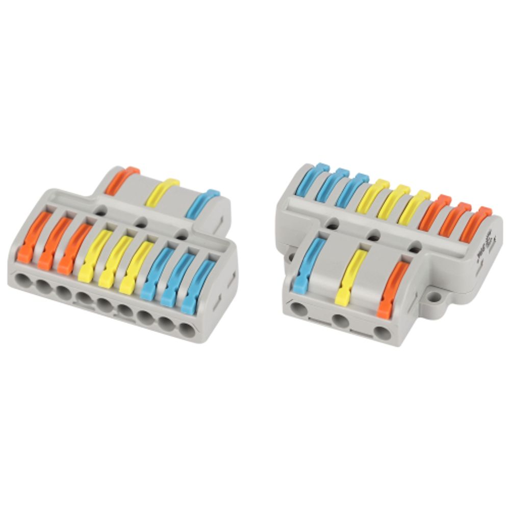 Клемма ЭРА NO-225-460 проходная разветвительная 222-4139 с рычагами 3/9 полюсов 0.08-2.5/4 мм2 (упаковка 1 шт.)