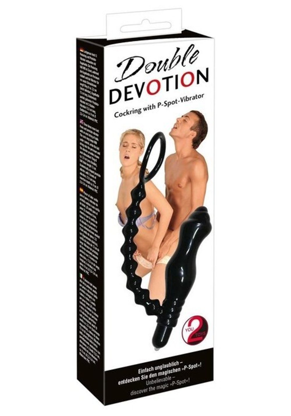 Вибровтулка с эрекционным кольцом Double Devotion (3 скорости) (Цвет: черный)