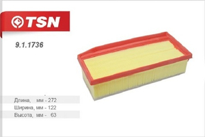 Фильтр воздушный TSN 9.1.1736 (Lada Vesta. X-Ray. Largus 21129 до 08.2019)