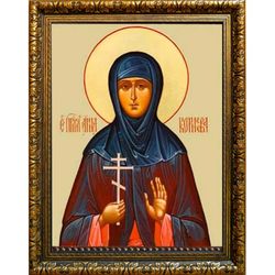 Анна Корнеева, преподобномученица, послушница. Икона на холсте.
