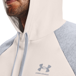 Мужская кофта теннисная Under Armour Rival Colorblock Hoody Men - Cream, Lightgrey