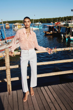 ZARA ВИНИЛОВЫЕ БОСОНОЖКИ, СВЕТЛО-БЕЖЕВЫЙ