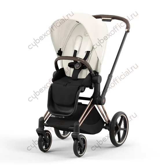 Прогулочная коляска Cybex Priam IV Off White шасси Rosegold