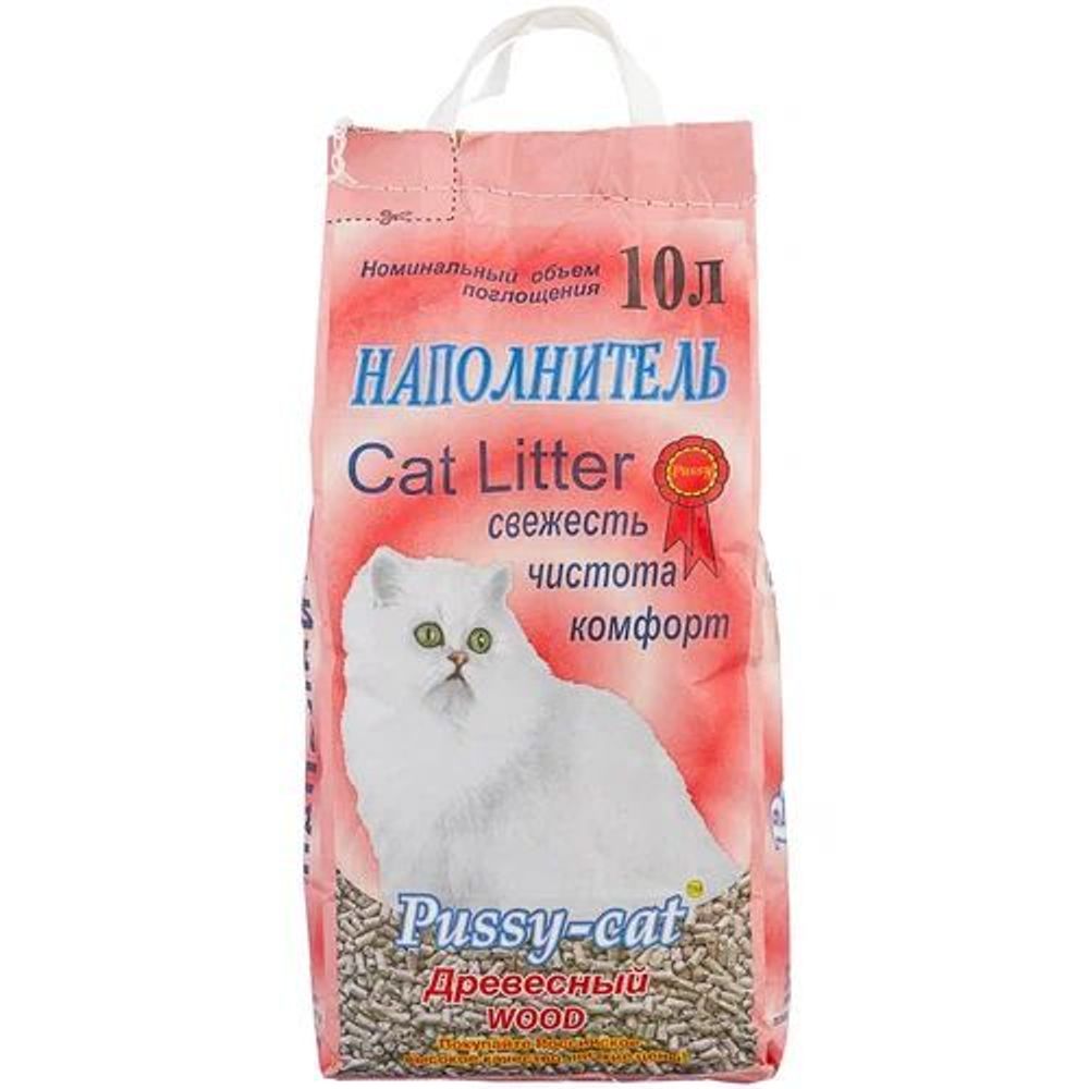 Древесный наполнитель Pussy-Cat для кошачьих туалетов 10 л