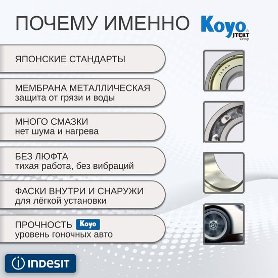 Подшипники и сальник для стиральной машины Indesit